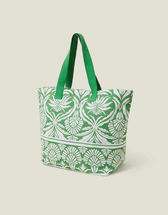 Ornamental Print Tassel Tote Bag, , large