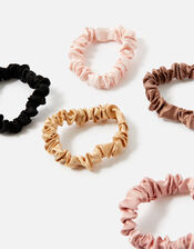 Scrunchies in Pure Silk 5 Pack, , large