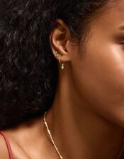 5-Pack 14ct Gold-Plated Celestial Stud & Hoop Earrings, , large