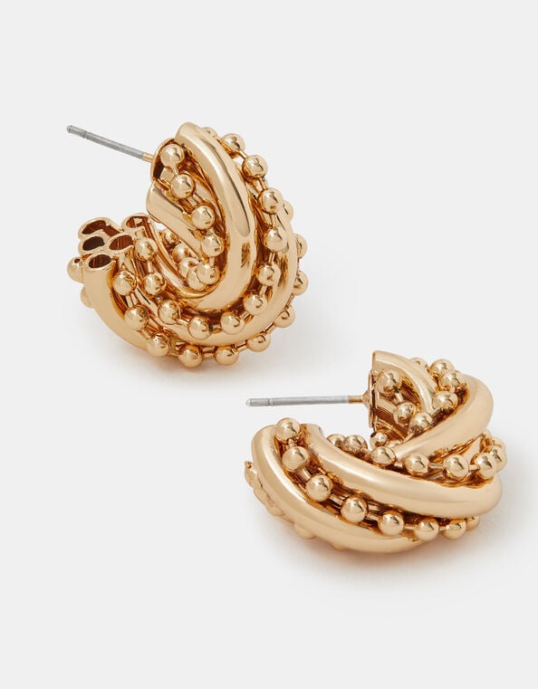 Ball Twist Hoop Earrings, , large