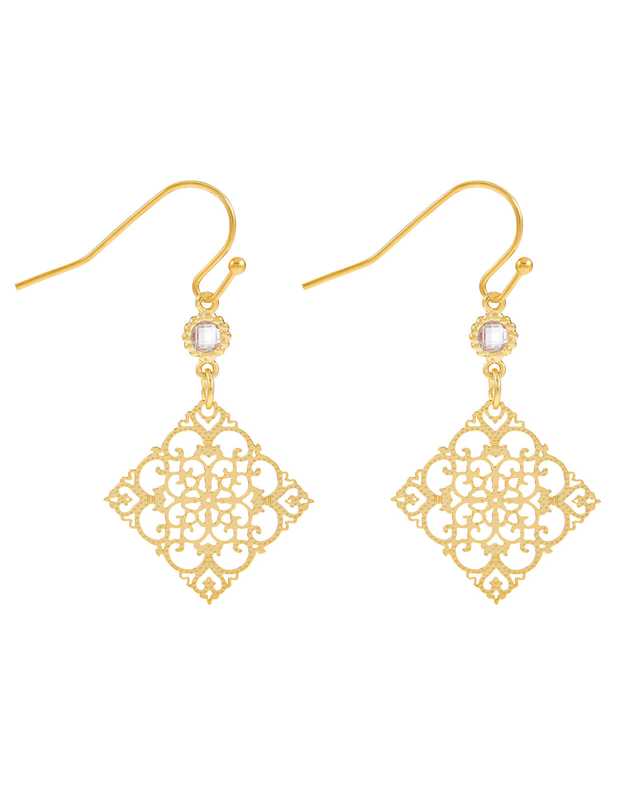 Diamant Filigree Drop Earrings