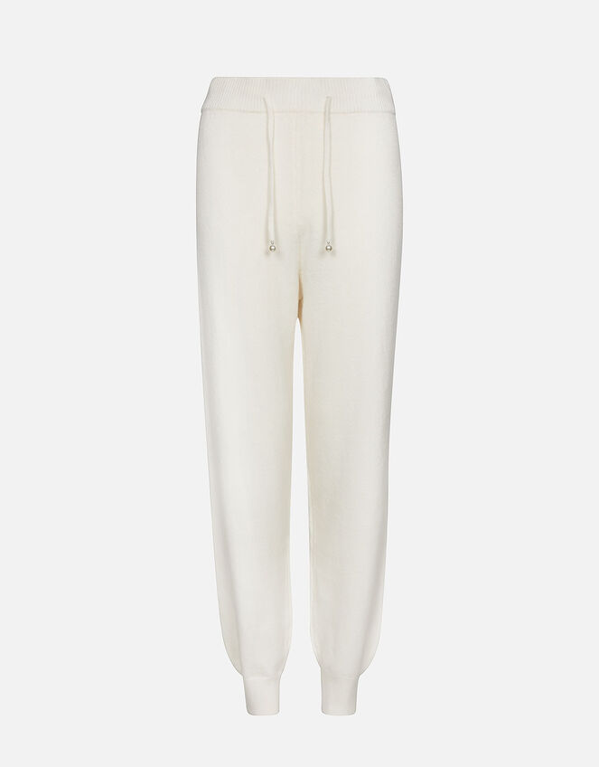 Pearl Detail Cuffed Joggers, Cream (CREAM), large