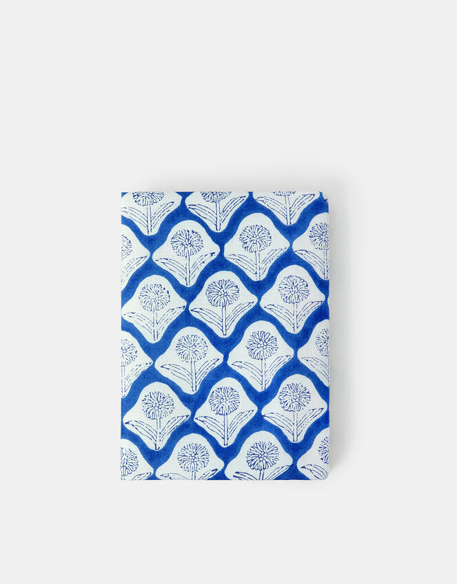 Dandelion Print Initial Notebook, Blue (BLUE), large