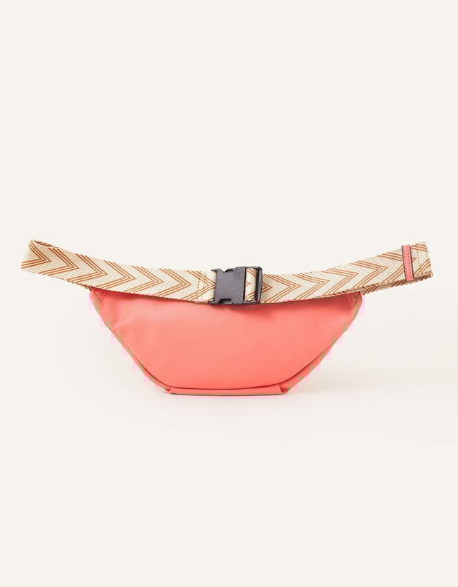 Large Zip Bum Bag, Orange (CORAL), large