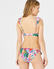 Bold Floral Frill Strap Bikini Top, Multi (BRIGHTS-MULTI), large