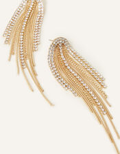 Classy Crystal Chain Earrings , , large