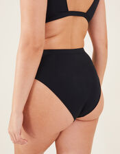 High Waist Bikini Briefs, Black (BLACK), large
