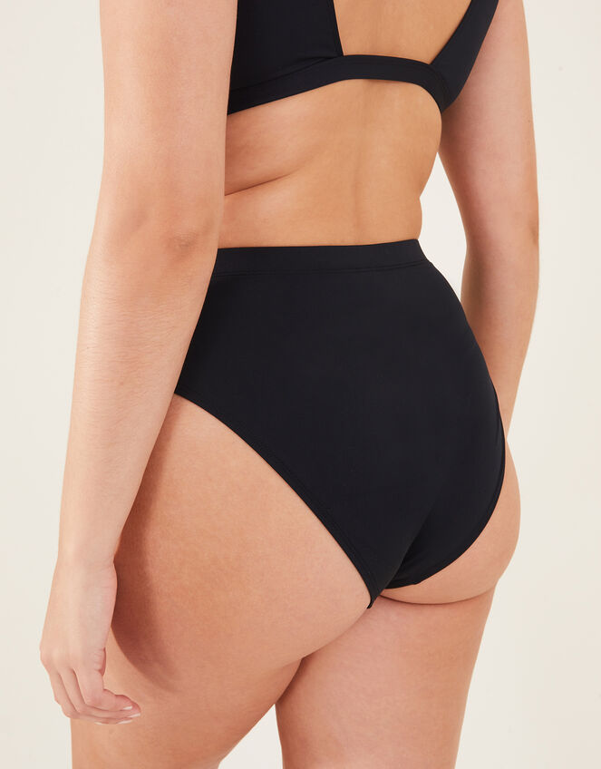High Waist Bikini Briefs, Black (BLACK), large