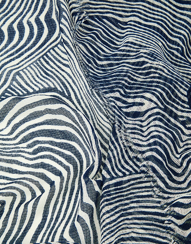 Organic Swirl Print Scarf, , large