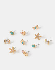5-Pack Sea Life Stud Earrings, , large