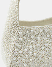 Mini Hand-Beaded Pearl Handbag, , large