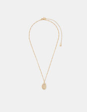 14ct Gold-Plated Drusy Pendant Necklace, , large
