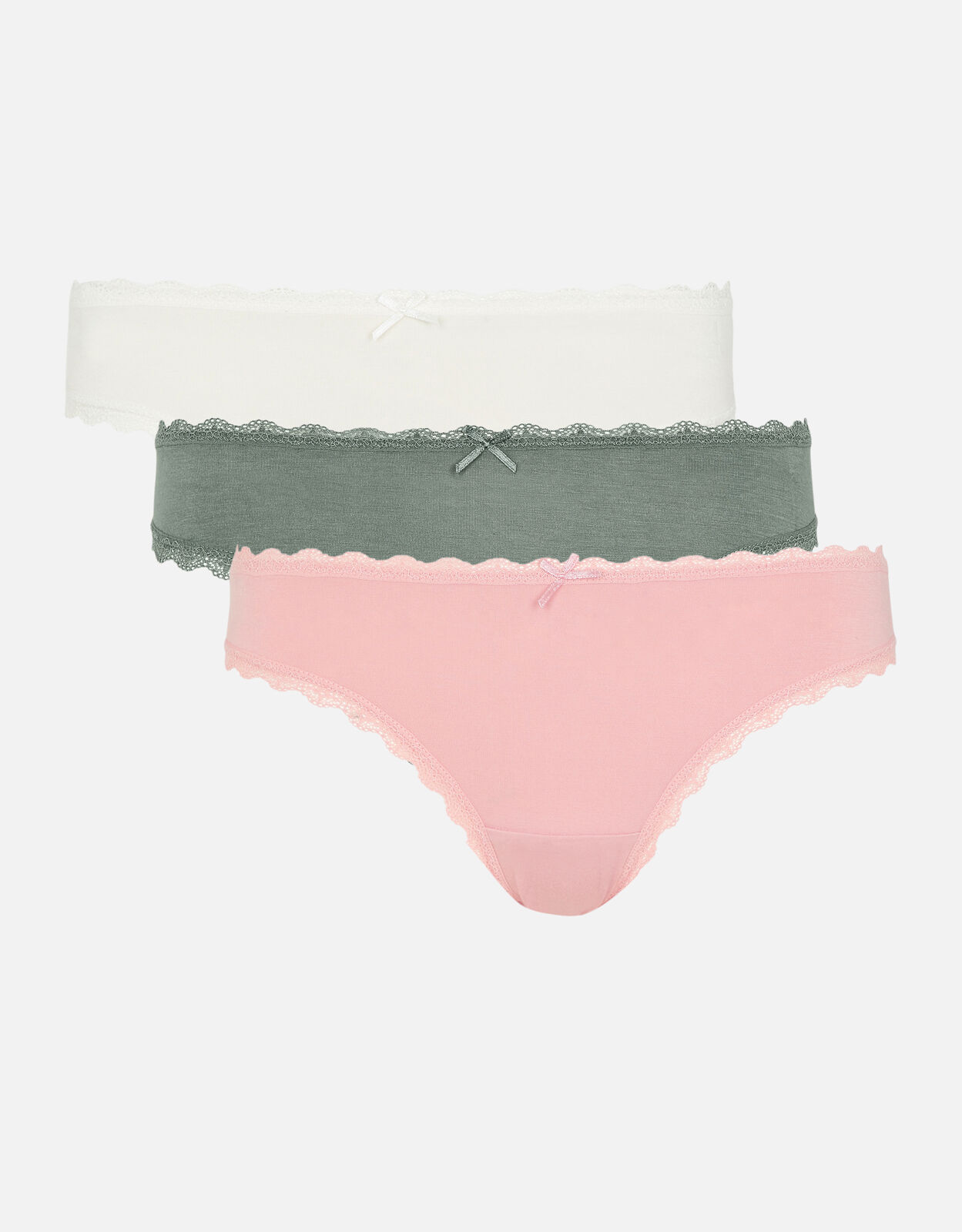 Lace Trim Brief Multipack Multi 