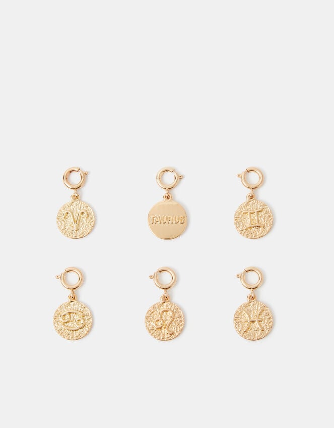 Horoscope Jewellery Charm, Gold (GOLD), large