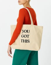 "You got this" Canvas Shopper Bag, , large