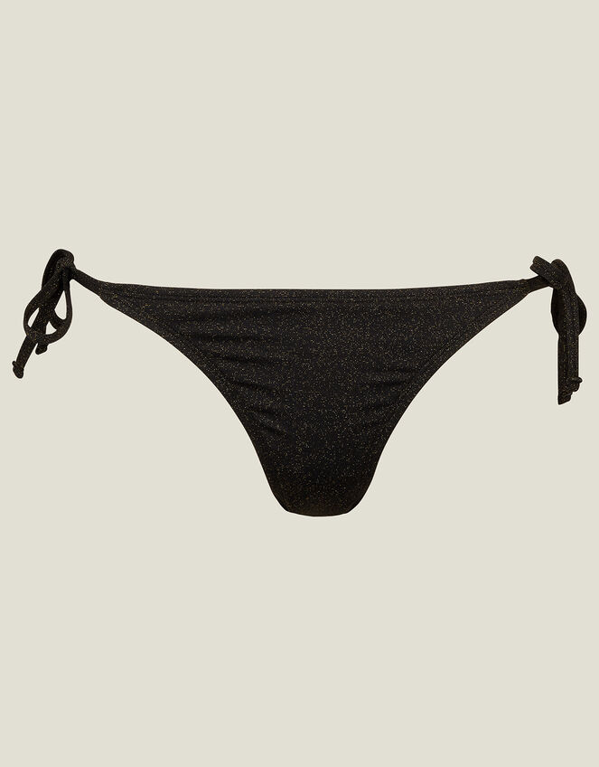 Shimmer Bikini Bottoms, Black (BLACK), large