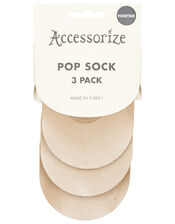 Footsie Socks Set of Three, Nude (NUDE), large