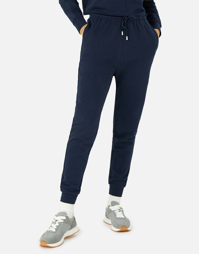 Lounge Joggers in Organic Cotton , Blue (NAVY), large