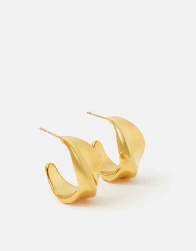 Stainless Steel Chunky Twist Hoop Earrings, , large