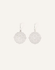 Filigree Pearl Short Drop Earrings, , large