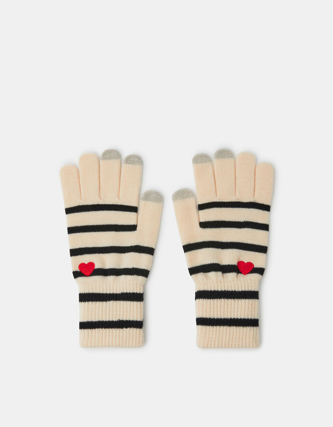 Heart Stripe Touch Screen Gloves, , large