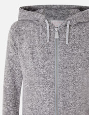 Girls Marl Hoody, Grey (GREY), large