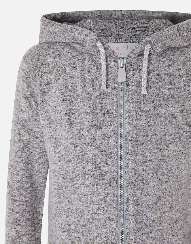 Girls Marl Hoody, Grey (GREY), large