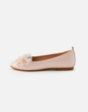 Bow Shimmer Ballerina Flats, Pink (PINK), large