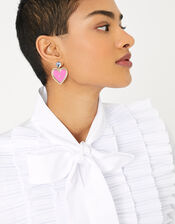 Heart Enamel Earrings, , large