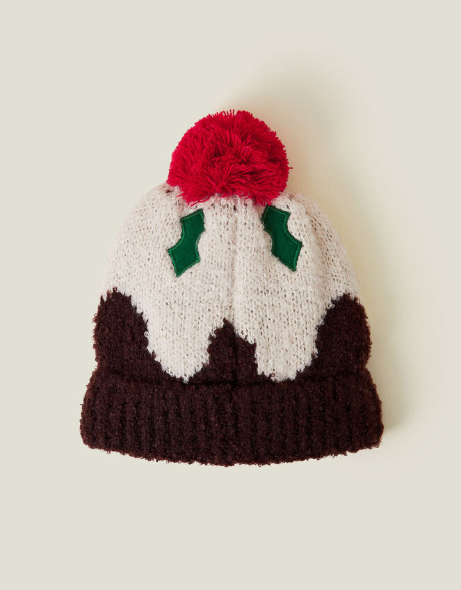 Christmas Pudding Beanie Hat, , large