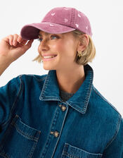 Heart Embroidered Baseball Cap, , large