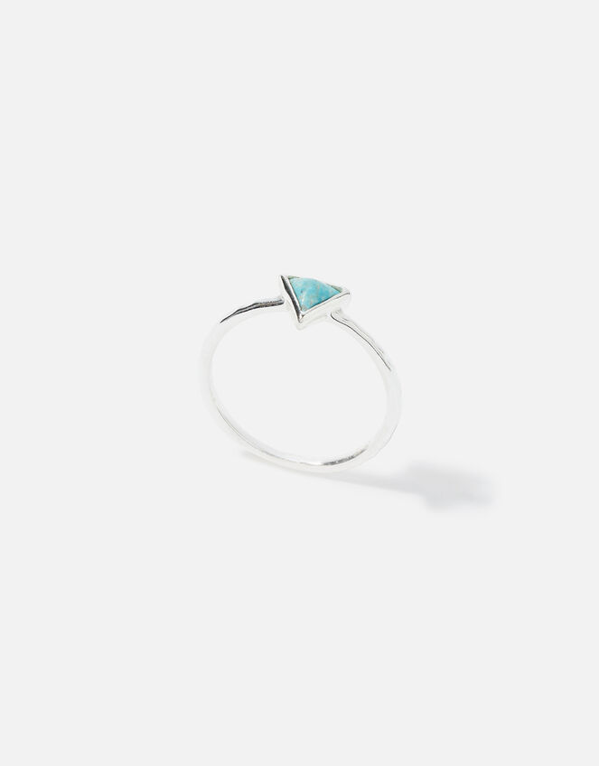 Sterling Silver Healing Stone Turquoise Ring, Blue (TURQUOISE), large