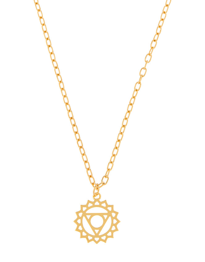 Gold-Plated Solar Plexus Chakra Necklace, , large