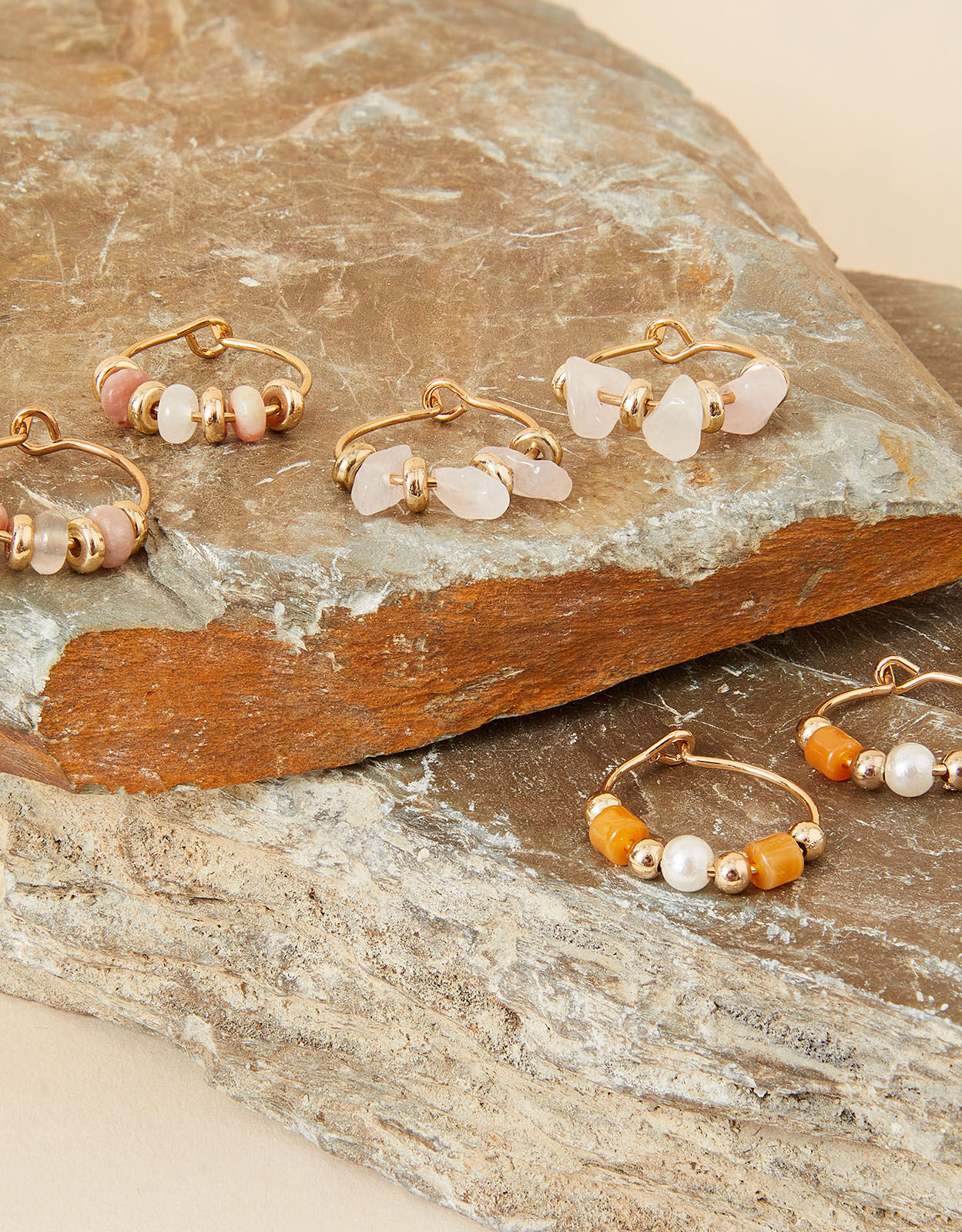 Set of top three hoop earrings