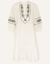 Embroidered Dress, Ivory (IVORY), large