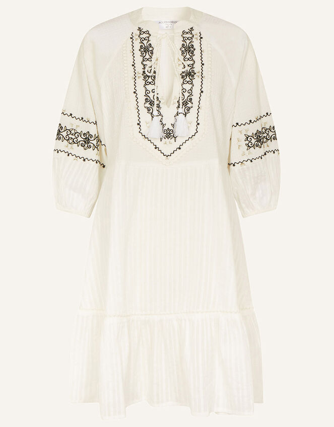 Embroidered Dress, Ivory (IVORY), large