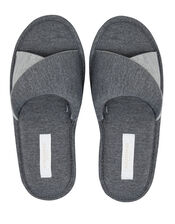 Take Me Away Jersey Mule Slippers, Grey (GREY), large