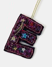 Embellished Initial Hanging Decoration, Pink (PINK), large