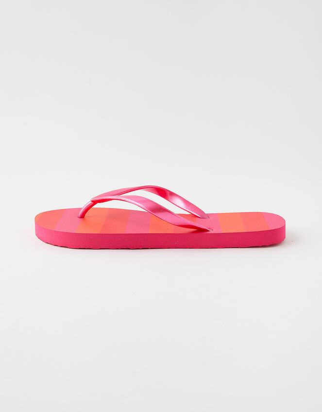 Stripe Print Flip Flops, Multi (BRIGHTS-MULTI), large