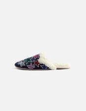 Embellished Star Velvet Slippers, Multi (BRIGHTS-MULTI), large