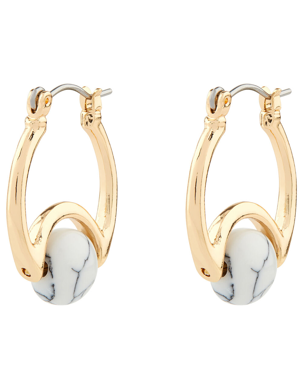 Marble hoop earrings clearance