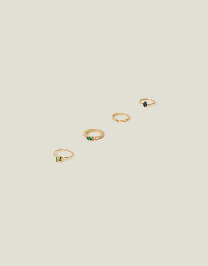 Mini Gem Stacking Rings 4 Pack, Multi (BRIGHTS-MULTI), large