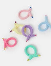 12-Pack Girls Tie Hair Bands, Multi (PASTEL MULTI), large