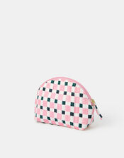 Checkerboard Curved Make Up Bag, , large