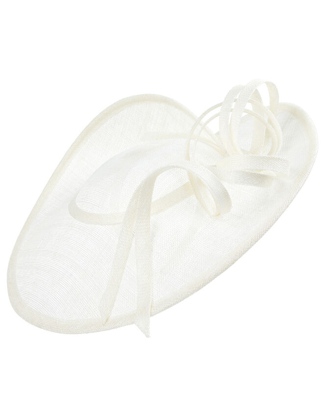 Sadie Oversized Disc Fascinator, Ivory (IVORY), large