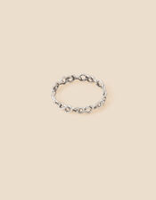 Sterling Silver Interlocked Heart Ring, Silver (ST SILVER), large