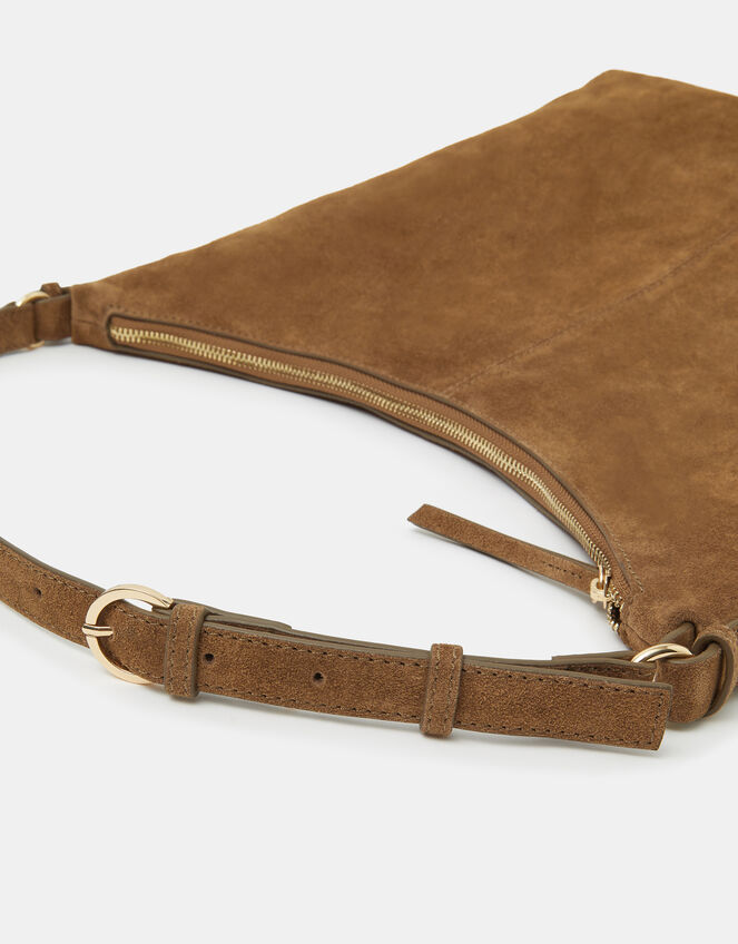 Slouchy Suede Shoulder Bag, , large