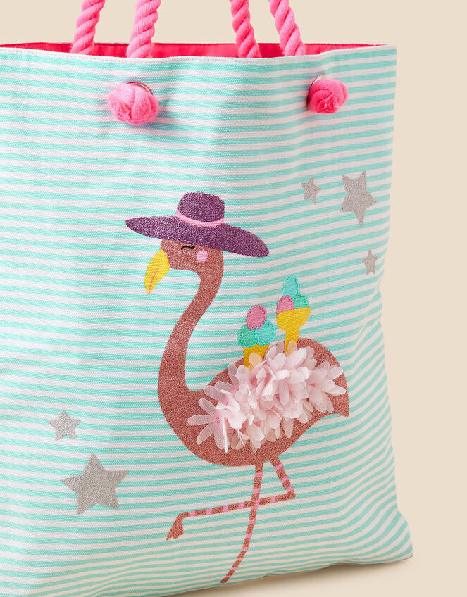 Kids Flamingo Shopper Bag, , large