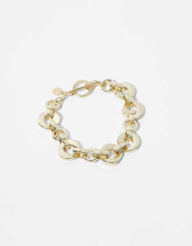 Gold-Plated Oval Chunky Chain Bracelet, , large