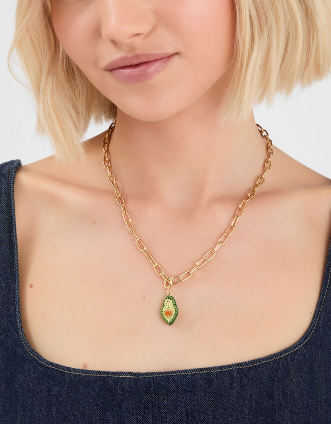 Avocado Beaded Charm, , large